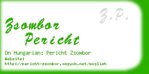 zsombor pericht business card